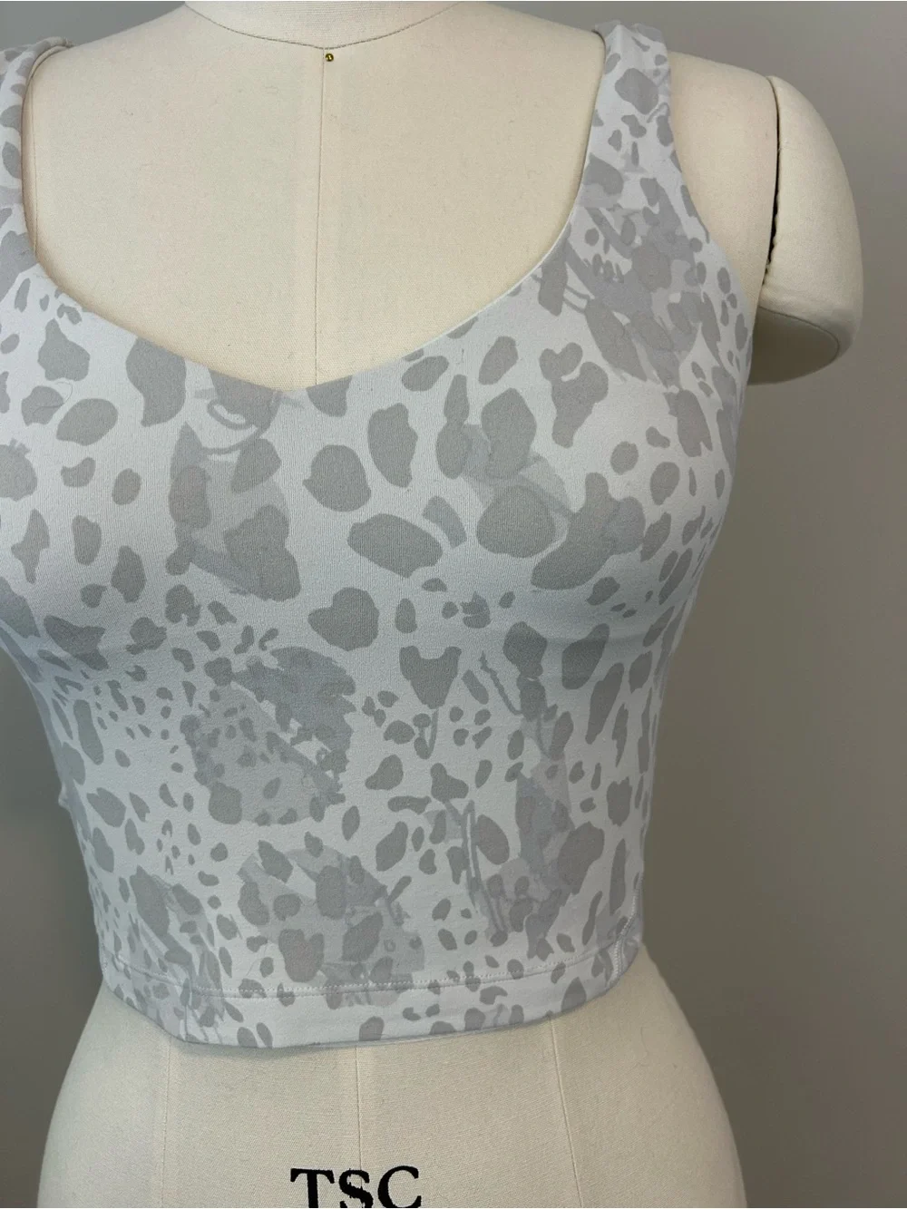 Lululemon Align Cheetah Camo Antique White Tank Sz 4